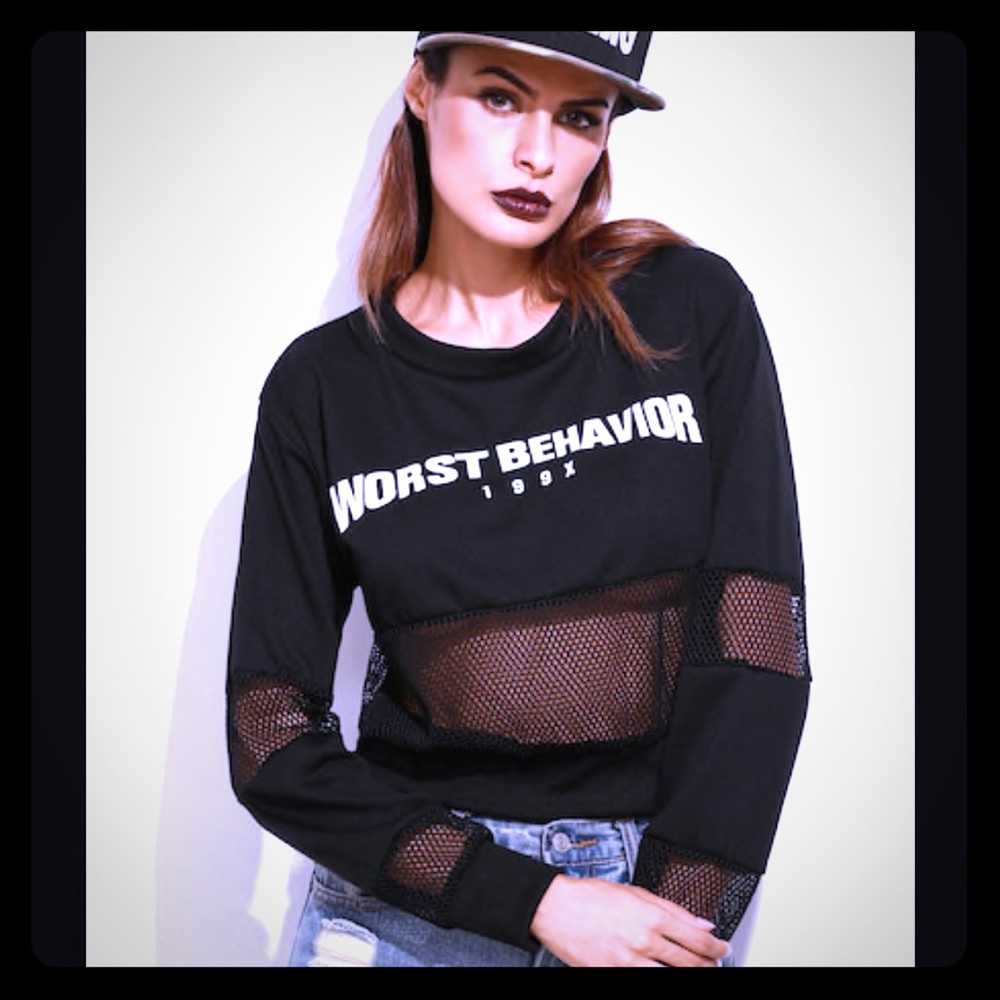 🔥Mesh Detail Sweatshirt